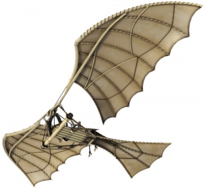 3D model létacího stroje podle Leonarda Da Vinciho z 15. století